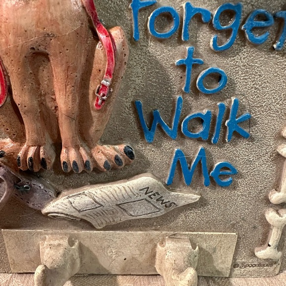 Ceramic Key hanger reminds you to walk the dog, grab keys, lock & stroll or roll - Picture 5 of 8